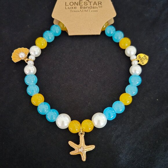 Handmade Starfish Hat Band – Coastal Western Beaded Accessory - Picture 3 of 4